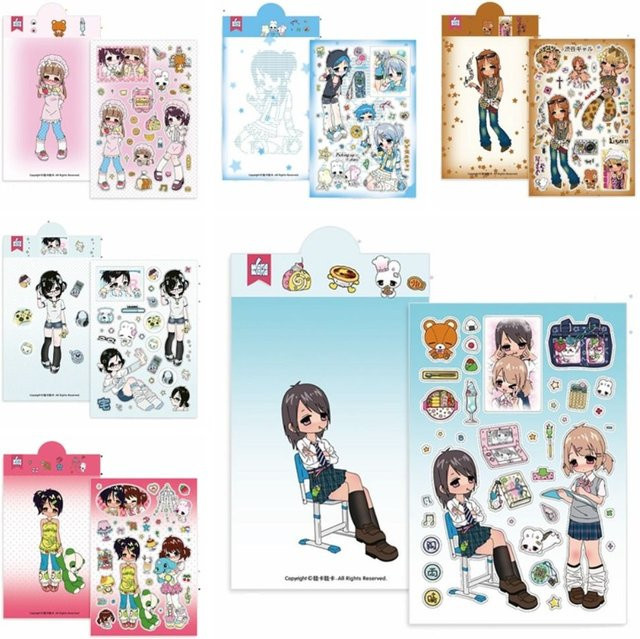 Kawaii Anime Scrapbooking Aufkleber für DIY Briefpapier und Handwerk, Mehrfarbig - Bild 1