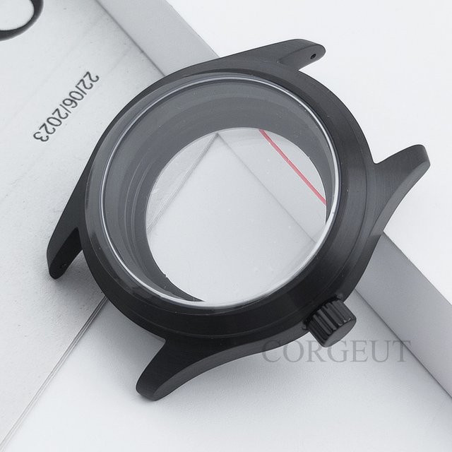Neiton Taucheruhrengehäuse, PVD-Schwarz, Saphirglas, 36 mm/39 mm - Bild 1