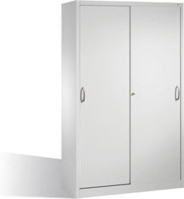 C+P Schwerlast-Werkzeugschrank mit Schiebetüren und 4 Böden in Lichtgrau, H: 195 cm, B: 120 cm, T: 50 cm - Bild 1