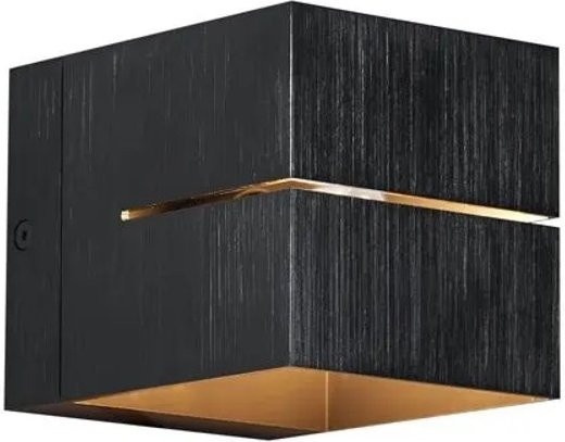 QAZQA Moderne Wandleuchte in Gunmetal-Optik mit Lichteffekt Transfer Groove in Anthrazit - Bild 1