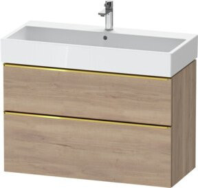 Duravit Waschtischunterschrank D-Neo in Braun, Wandmontage, B/T/H: 98,4 x 44,2 x 62,5 cm - Bild 1