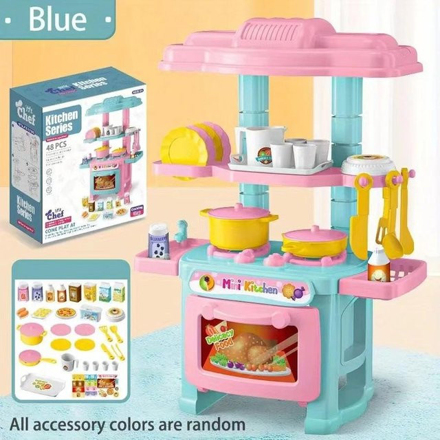 Linyi toy car Mini-Küchenarbeitsplatten-Spielzeug, Koch-Lebensmittel-Spielzeugset, ab 3 Jahre - Bild 1
