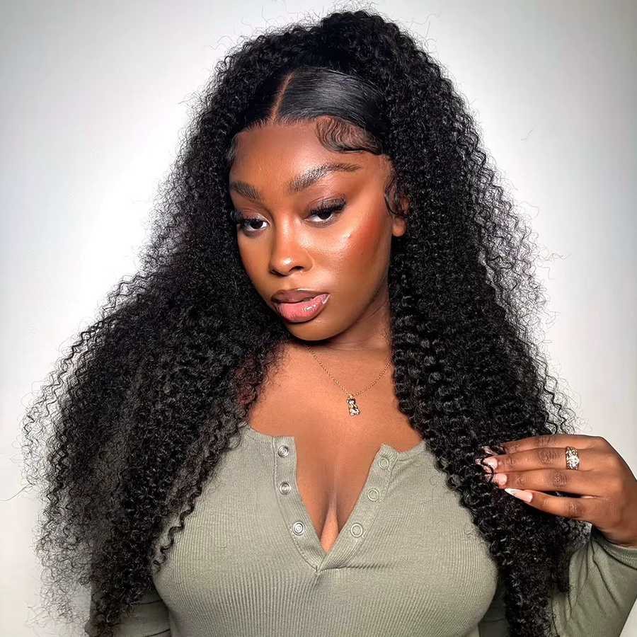ISEE Wear and Go Glueless Perücke, Kinky Curly Lace Front, Echthaar, Damen - Bild 3