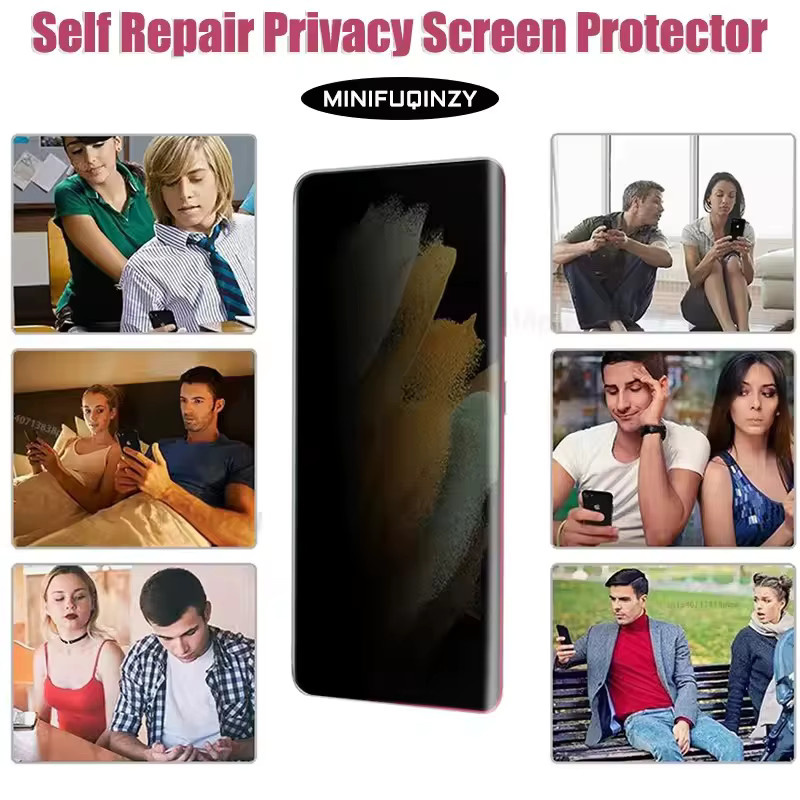 3 Stück Privatsphäre Displayschutzfolie aus gehärtetem Glas für Samsung Galaxy Xcover 6, F14, M13, M14, M23, M32, M33, M34 5G, transparent - Bild 5
