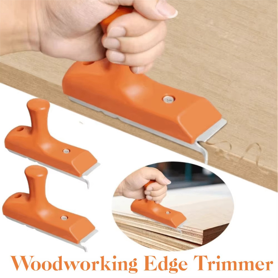 3-in-1 Mini-Kantenschneider für die Holzbearbeitung, manuelles Fasenwerkzeug zum Trimmen von Holzbrettern, Orange - Bild 2