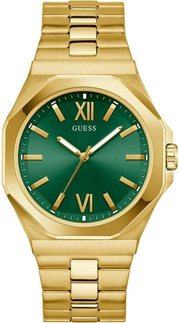 Guess Armbanduhr Emperor, Quarz, Edelstahl, Grün, 44 mm, Herren - Bild 1