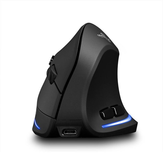 ZELOTES F-35B Kabellose Gaming-Maus in Schwarz mit 2,4 G, Bluetooth 3.0 und Bluetooth 5.0, ergonomische vertikale Maus mit drei Modi und 3 Gängen - Bild 1