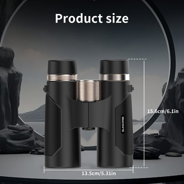 Suncore Fernglas 10x42 in Schwarz für Vogelbeobachtung und Reisen - Bild 1