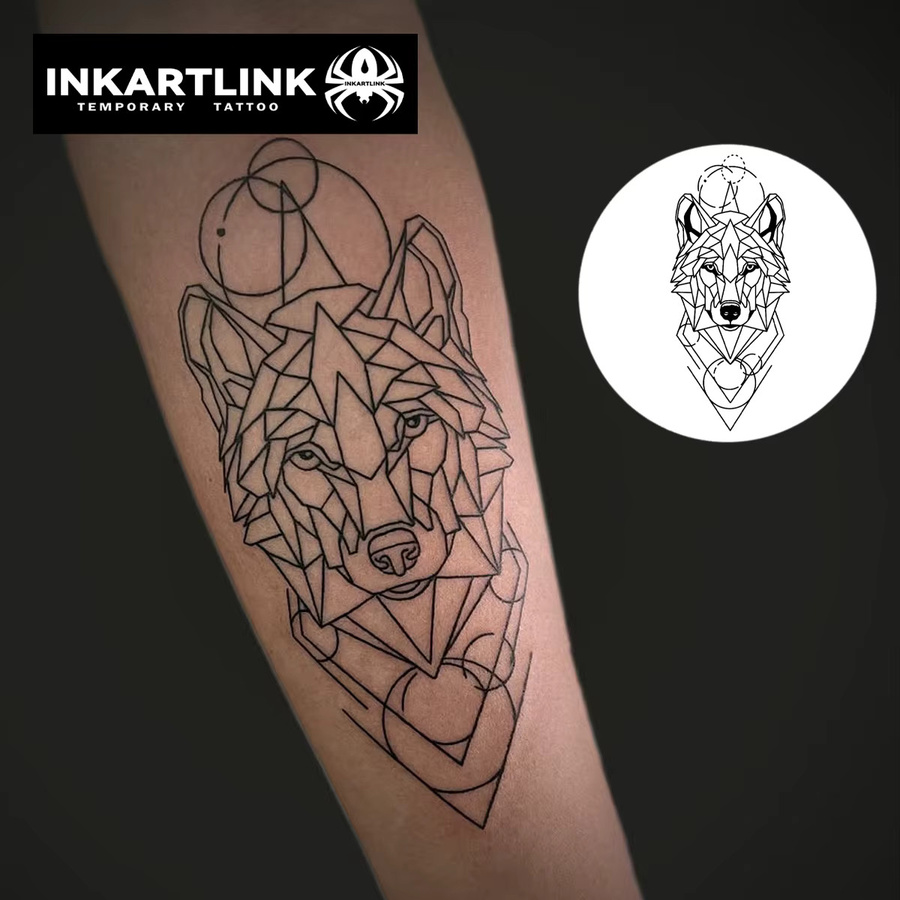Wolf King Temporäre Tattoo-Aufkleber - Bild 2
