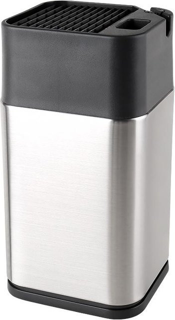 XITUO Multifunktions Messerhalter aus Edelstahl für 1–10 Messer mit Schärfkante und Scherensockel, Farbe: Grau/Silber - Bild 1