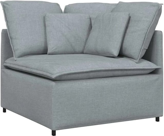 vidaXL Modulares Sofa Eckmodul mit Kissen Hellgrau Breite: 100 cm - Bild 1