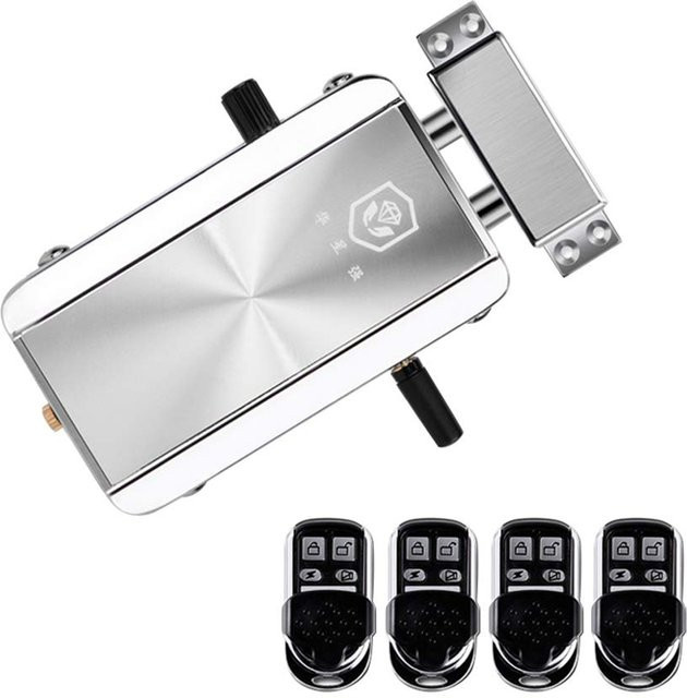Tuya Smart Türschloss TTLock mit WLAN und Bluetooth, unsichtbares kabelloses Fernbedienungsschloss in Silber - Bild 1