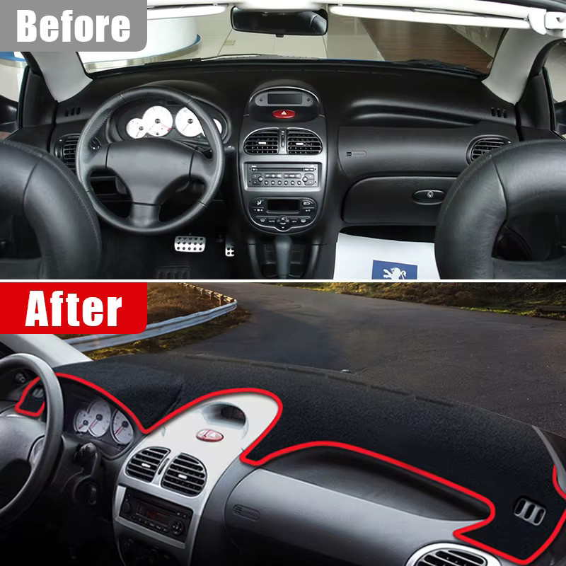YaLumei Dashboard Sonnenschutz Abdeckung für Peugeot 206 CC und 206 SW in Schwarz - Bild 2