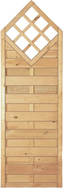 T & J Sichtschutzzaun Gotik-Massiv-Karo aus Holz in Grün, B/H: 60 x 180 cm - Bild 1