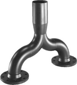 Grundfos Hosenrohr aus Stahl in Grau, DN 80/d 90 mm, für Hebeanlagen - Bild 1