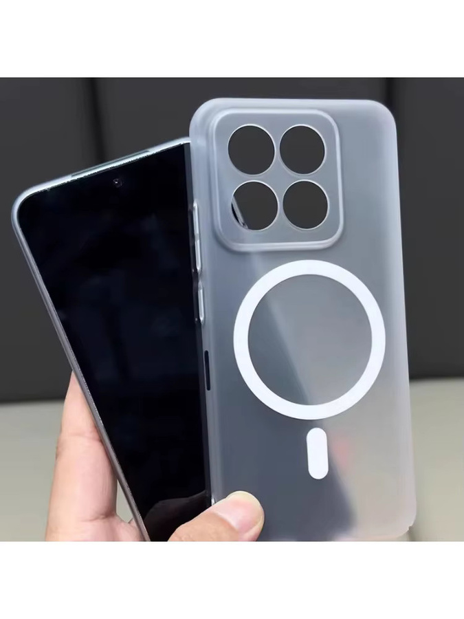Ultradünne magnetische Handyhülle aus mattem PP und Silikon-TPU für Xiaomi 15T Pro, 15 Ultra, 17 Pro Max, POCO F7 Ultra und X6 Pro in Schwarz oder Transparent - Bild 4