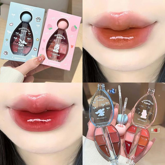Cappuvini Six Colors Water Light Lip Gloss, Unisex - Bild 1