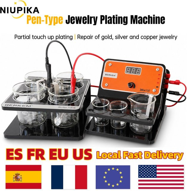 NIUPIKA Stiftförmige Galvanisiermaschine 220V für Schmuck zur Elektroplattierung mit Gold und Silber für DIY-Dekoration und Schmuckherstellung - Bild 1