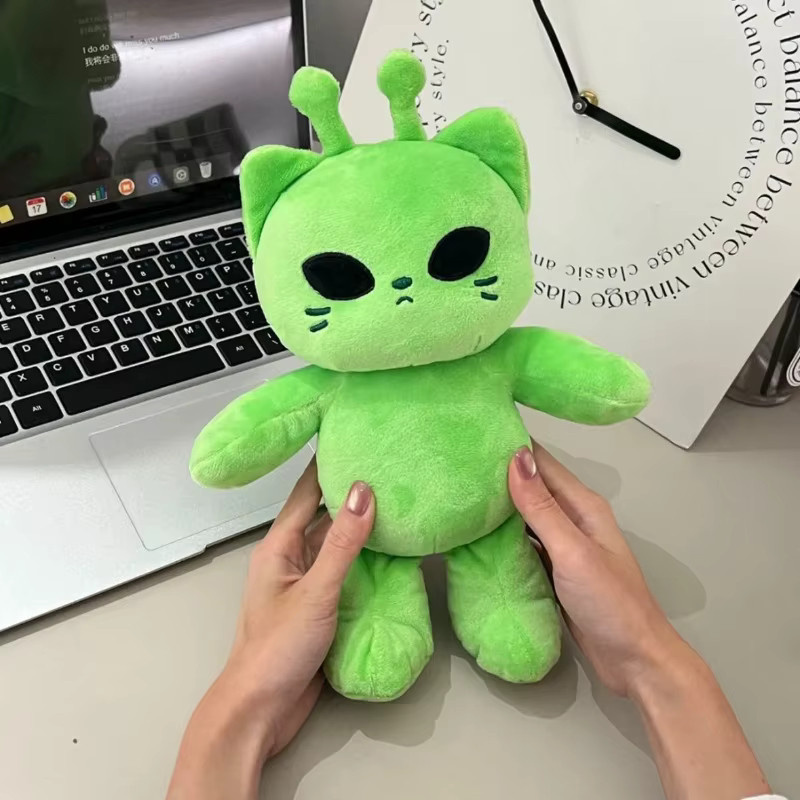 Alien-Katzen-Plüschtier, Grünes Kätzchen, Plüschpuppe, Grün - Bild 6