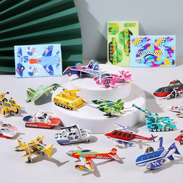 Fashnics 3D Panzer Flugzeug Papier DIY Puzzle, 30-teiliges Set, ab 14 Jahren - Bild 1