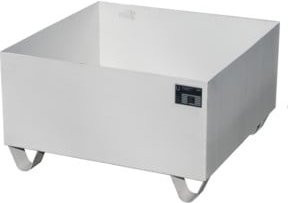 Bauer Südlohn Auffangwanne VAW-1 aus Edelstahl, silber, unterfahrbar, B/T/H: 80,0 x 80,0 x 46,5 cm, Fassungsvermögen: 210 l - Bild 1