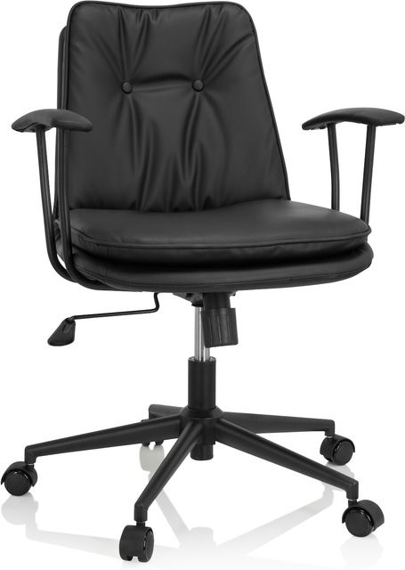 hjh OFFICE Bürostuhl SMALLO mit Armlehnen in Kunstleder im Retro-Design - Bild 1