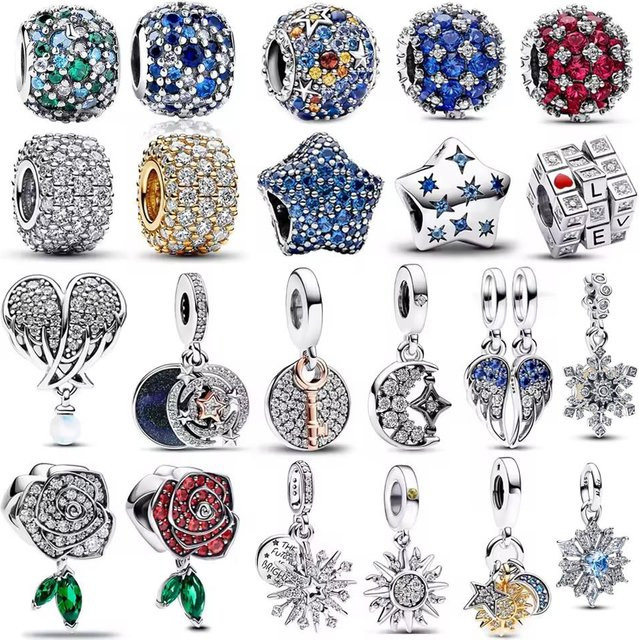 Disney Charm-Anhänger 925 Silber, Stern, Mond und Sonne, Damen - Bild 1