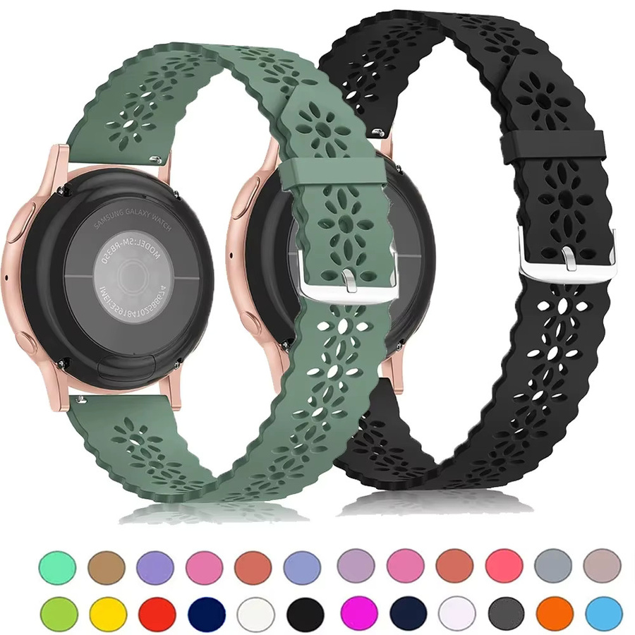 Uhrenarmband Silikon, Schwarz, Unisex - Bild 2
