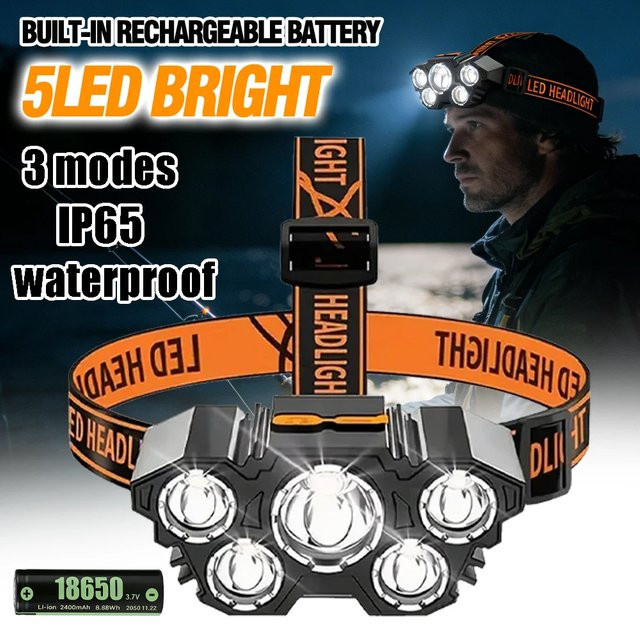 Nitecore LED Stirnlampe Schwarz – Leistungsstarke wiederaufladbare Kopflampe für Angeln, Jagd und Wandern - Bild 1