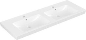 V&B Doppelwaschtisch Subway 2.0 mit 2 HL und Überlauf, weiß, B: 130 cm, T: 47 cm - Bild 1
