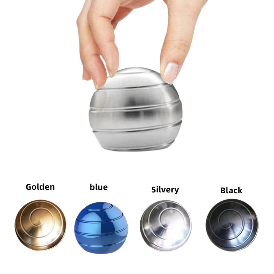soulbao Desktop-sphärisches Gyroskop, Metall-Fingerspitzen-Gyroskop, kreisförmiges optisches Phantom-Finger-Dekompressionsgyroskop - Bild 4