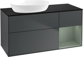 V&B Waschtischunterschrank Finion in Mattblau Lackiert, Breite: 120 cm, Tiefe: 50,1 cm, Höhe: 50,1 cm - Bild 1
