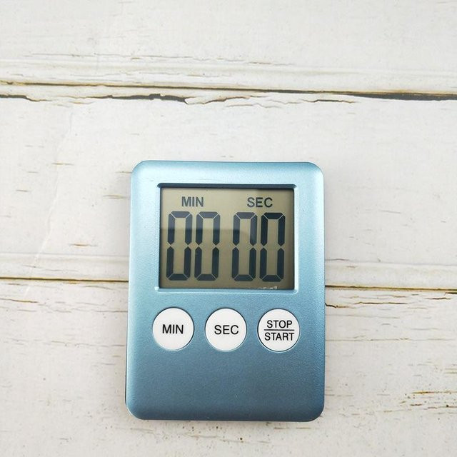 Houspace Digitaler LED-Küchentimer Quadratisch in Blau mit LCD-Display und Alarmfunktion - Bild 1