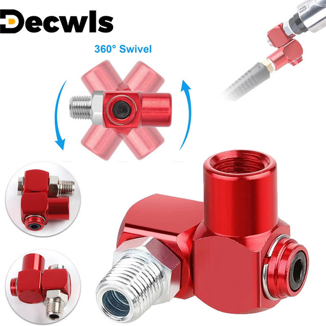 DECWLS 1/4" NPT Luftschlauchanschluss mit 360 Grad Drehung als Pneumatikwerkzeugadapter - Bild 1