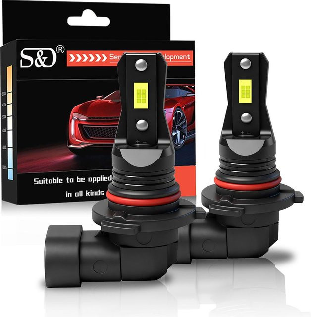2 Stück LED Nebelscheinwerfer und Tagfahrlicht Birnen H11 H8 H9 H7 9005 HB3 9006 HB4 mit CSP Chip, 15000Lm, 6500K Weiß, Grau - Bild 1