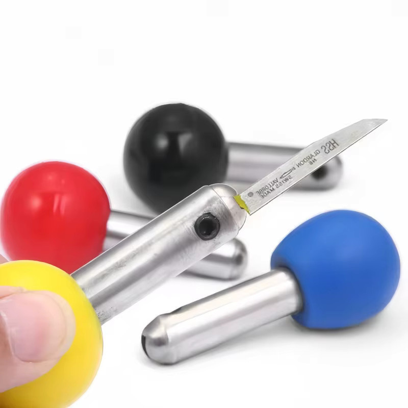 Professioneller 2-in-1 Micropavé Schnitz- und Perlengriff in Blau aus Metall für die Schmuckgravur und -einstellung - Bild 2