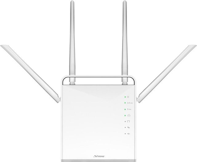 Strong Dual Band Gigabit Wireless Router 1200 mit 4-Port-Switch und WiFi 5 in Weiß - Bild 1
