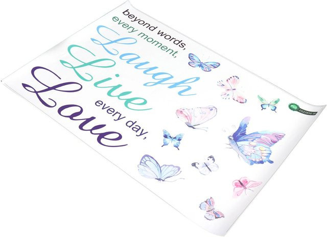 Selbstklebender Wandsticker KONNWEI in Weiß mit floralem Design aus PVC für Wohnzimmer, Schlafzimmer und Arbeitszimmer - Bild 1