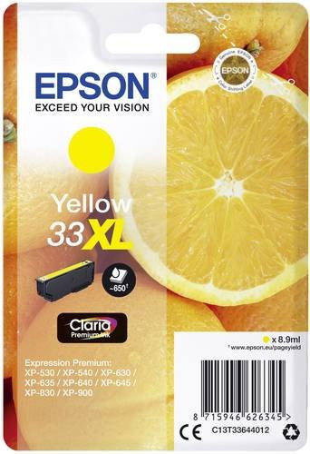 Epson Original Tintenpatrone 33XL Gelb C13T33644010 High Capacity - Bild 1