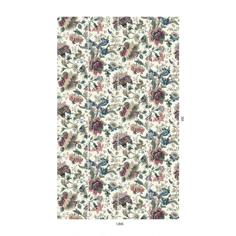 House of Hackney Wandtapete Majorelle Ecru Botanisches Floral Mural in Beige und Lila, Breite: 300 cm, Höhe: 45 cm - Bild 3