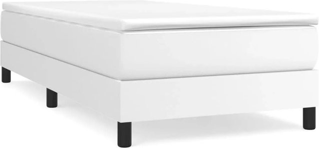 vidaXL Boxspringbett Hybrid mit Matratze Weiß B/T/H: 90 x 190 cm - Bild 1