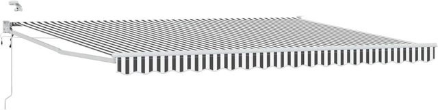vidaXL Elektrische Ausziehbare Markise mit Motor in Anthrazit und Weiß, B x H: 400 x 300 cm - Bild 1