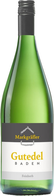 Markgräfler Gutedel, feinherb, Weißwein, 1 l - Bild 1