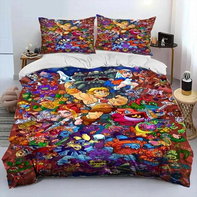 He Man The Masters Of The Universe Bettwäsche-Set mit Bettbezug und Kissenbezug, Mehrfarbig, B/B: 200 x 200 cm - Bild 1