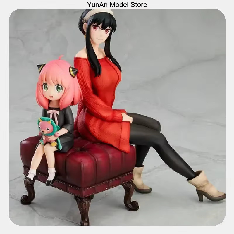 Bandai Spy×Family Anya Forger und Yor Forger sitzen auf dem Sofa, Anime-Figur, Statue, 15 cm - Bild 2