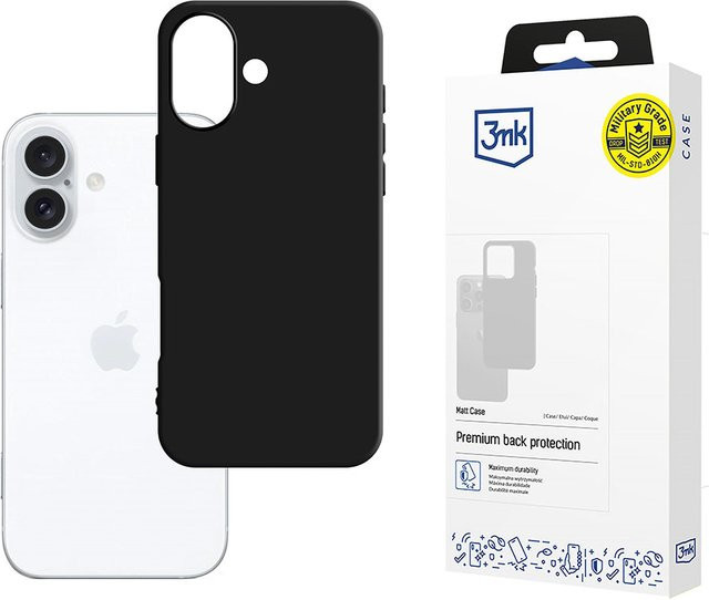3MK Schutzhülle für Apple iPhone 16 in Matt Schwarz - Bild 1