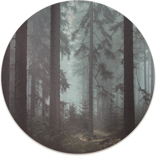 Tulup Bodenschutzmatte Nebelwald für Schreibtischstühle und Teppiche, Blau, B/T: 100 x 100 cm - Bild 1