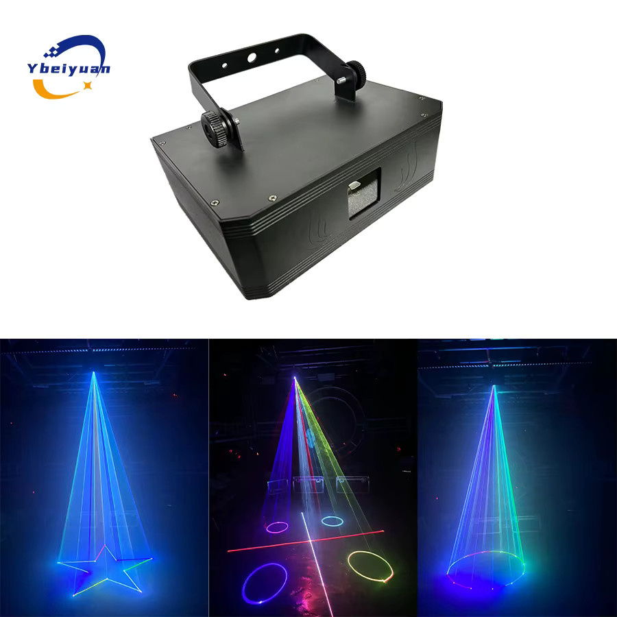 Ybeiyuan 2W RGB Animations-Projektor mit Bluetooth APP-Steuerung für DJ, Disco, Bar und Party - Bild 4