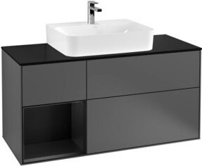 V&B Waschtischunterschrank Finion in Anthrazit lackiert, Breite: 120 cm, Tiefe: 50,1 cm, Höhe: 50,1 cm - Bild 1