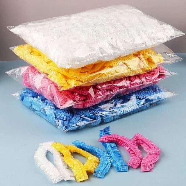 Einweg Duschhaube für Damen, 50/100 Stück, elastisch, wasserdicht - Bild 1